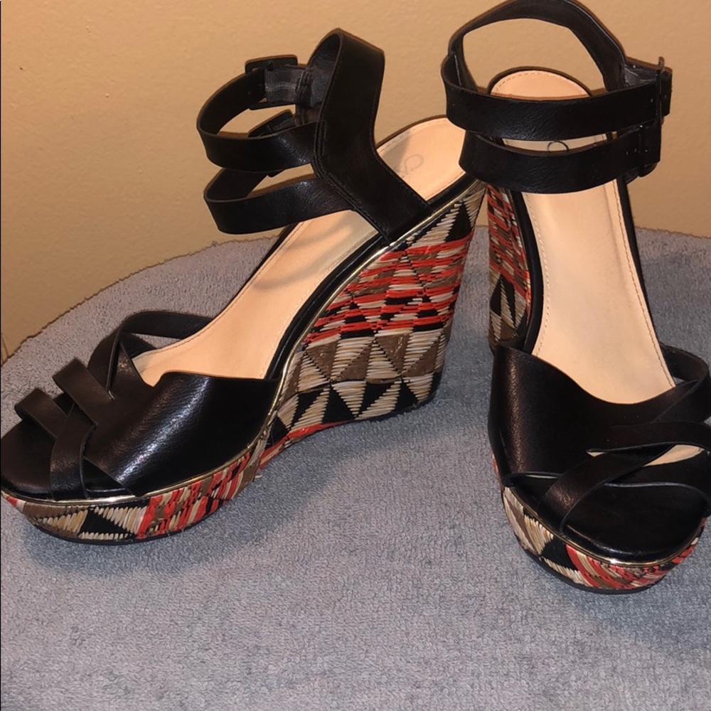 Double-Strap Wedge Heels